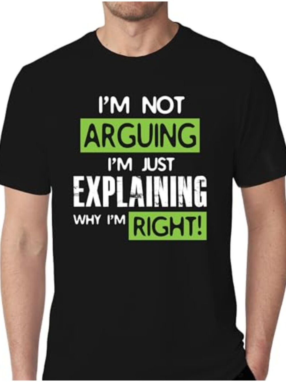 Funny Sarcastic Men's Cotton T-Shirt, Novelty Graphic Tee